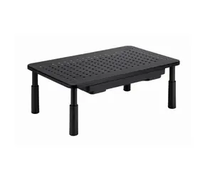 Gembird Stojak na monitor z szufladą MS-TABLE-D-01 / regulowany / czarny