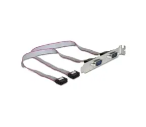 Wtyczka DeLock z 2x portem szeregowym / DB-9 / 27cm
