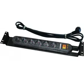 Conteg Panel zasilający, 6x230V, 19", zabezpieczenie przeciwprzepięciowe 2U