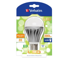 Żarówka LED Verbatim E27 (5,5W) / 380lm / typ A / ciepła biel