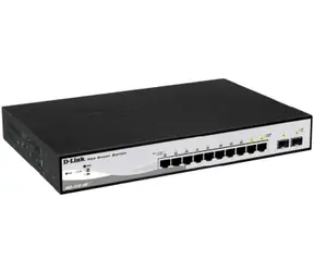 D-Link DGS-1210-10P / 10- Port gigabitowy przełącznik SMART PoE / 8x gigabit / 2x gigabit/SFP