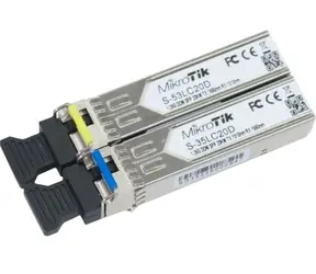 Mikrotik S-3553LC20D / Transceiver optyczny / Para modułów Mikrotik SM SFP / 1,25G / 20km