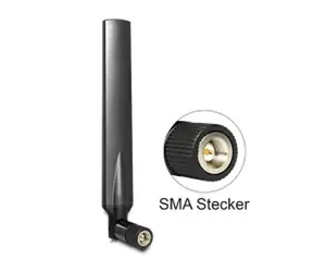 DeLock Antena LTE SMA Pasmo 1/3/7/20 -5 ~ -2,8 dBi / dookólna przegubowa / czarna
