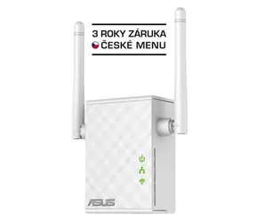 Asus RP-N12 / wzmacniacz sygnału WiFi i mostek multimedialny, 802.11n do 300 Mb/s, WPS, 1x LAN, Roaming assist 