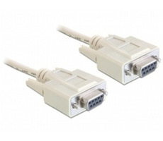Kabel szeregowy DeLock Null modem 9-pinowy żeński/żeński / 5 m