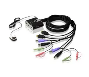 Aten CS692 / 2- Port przełącznik USB HDMI KVM / Audio 2.1 / Zdalny selektor Port / 1,8m