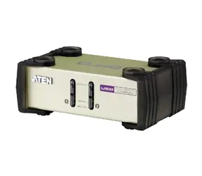 Aten CS82U / 2- Port przełącznik KVM PS/2-USB / 2x Custom kable KVM