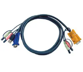 Kabel Aten KVM HD15-SVGA+USB+Audio 5m