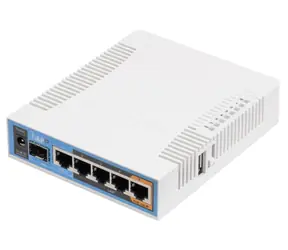 Mikrotik RB962UiGS-5HacT2HnT biały / RouterBOARD / 720 MHz / 128MB RAM / 5x LAN / hAP