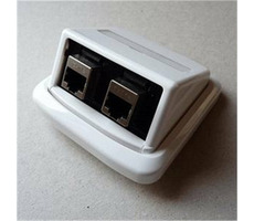 ABB TANGO Gniazdo podwójne 2xRJ45 cat5e STP białe