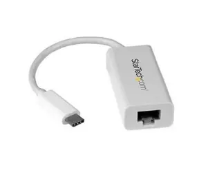 Adapter StarTech USB-C biały / do połączenia sieciowego / RJ45 