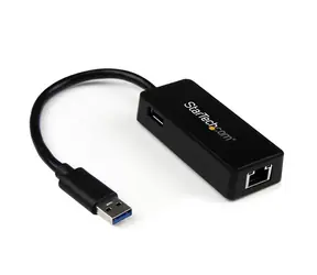 Adapter StarTech USB 3.0 NIC 5 cm czarny / do połączenia sieciowego / RJ45 