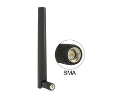DeLock ZigBee Multi antena dookólna Bluetooth ze złączem / GSM / LTE / UMTS / WLAN IEEE 802.11 bgn SMA 1 - 4,3 dBi