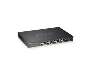 ZyXEL GS1920-24HPv2 28- Port / 28- Port zarządzalny przełącznik PoE / 24x Gigabit / 4X Gigabit RJ45 i SFP / 375W PoE
