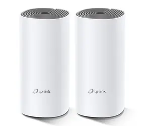 TP-LINK Deco E4 (2 szt.) / System WiFi MESH AC1200 / Dwuzakresowy / 2,4 GHz - 300 Mb/s / 5 GHz - 867 Mb/s / 2x LAN