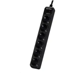 CyberPower B0620SC0-DE czarny / Ochrona przeciwprzepięciowa / 6 gniazd / wyłącznik / 1,8 m