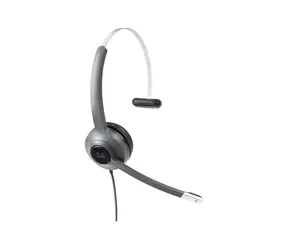 Zestaw słuchawkowy Cisco Headset 521 USB-A szary / zestaw słuchawkowy / słuchawka jednostronna / mikrofon / gniazdo 3,5 mm / adapter USB-A 