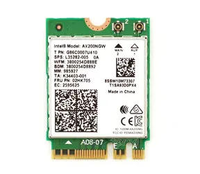 Intel Wi-Fi 6 AX200 NV / karta Wi-Fi / M2.2230 / 802.11ax / dwuzakresowy 2,4+5 GHz / klucz Bluetooth 5.1 / M.2/AE