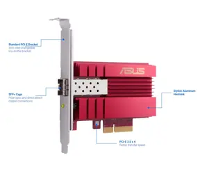 Karta sieciowa Asus XG-C100F / karta PCI Express / 1 x 10GBase-T / QoS
