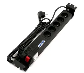 Acar 504 WF Rack 3M / Panel dystrybucyjny z zabezpieczeniem przeciwprzepięciowym / 5x230V / korytka 1,5U dla 19" 