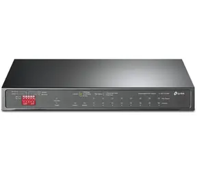 TP-LINK TL-SG1210MP / 10- Port przełącznik / 9- Port gigabitowy PoE+ / 1 gigabitowy RJ45-SFP