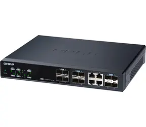 QNAP QSW-M1204-4C / Przełącznik do komputerów stacjonarnych / 8x 10GbE SFP+ / 4 x 10GbE SFP+ i RJ45 combo / Qos / VLAN