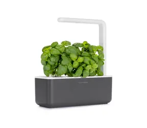 Click And Grow SMART Garden 3 ciemnoszary / Inteligentna doniczka / automatyczne podlewanie / 3x kapsułki uprawowe (bazylia)