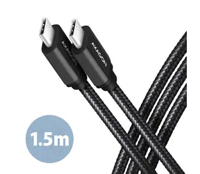 Kabel Axagon BUCM3-CM15AB USB-C na USB-C czarny / 1,5 m / 3 A