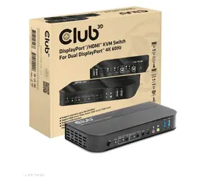Przełącznik sieciowy Club3D CSV-7210 - przełącznik czarny / obsługa kontrolera HDMI / DP / HDR / IR