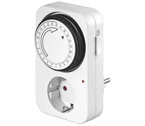 Wyłącznik czasowy MicroConnect z diodą LED / 24h / analogowy