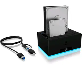 Stacja dokująco-kopiująca Icy Box IB-127CL-U3 / dla 2,5" i 3,5" SATA / USB 3.0