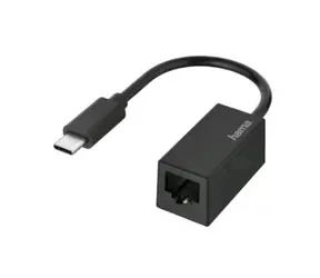 HAMA 200322 Adapter sieciowy USB / 1000Mbps (RJ45) Fast Ethernet / USB-C 