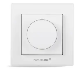 Homematic IP Przycisk obrotowy / kompatybilność z ramką 55 mm / IP20 / 2x AAA