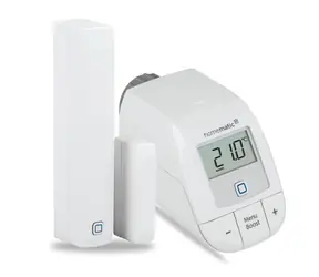 Zestaw startowy Homematic IP - sterowanie ogrzewaniem / 1x Głowica termostatyczna i 1x Czujnik na okno i drzwi - magnetyczny 