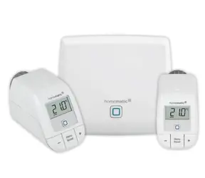 Homematic IP Zestaw startowy - sterowanie ogrzewaniem / 1x Jednostka centralna HmIP-HAP i 2x Głowica termostatyczna Basic