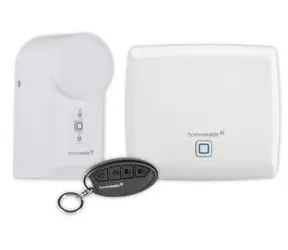 Zestaw startowy Homematic IP - kontrola dostępu / 1x jednostka centralna HmIP-HAP i 1x napęd zamka drzwi i pilot.
