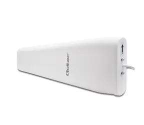 Qoltec 57032 Antena wewnętrzna Wi-Fi 5G LTE 3M biała / aktywna antena wewnętrzna / DUAL / 14dBi / IP67