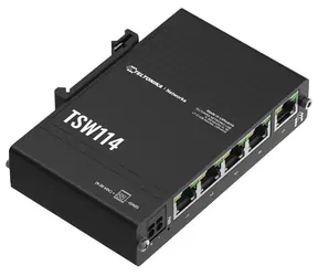 Teltonika TSW114 / przełącznik przemysłowy / 5- Port / 1000 Mbps / PoE