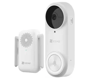 Zestaw inteligentny Ezviz DB2 Pro biały / Wi-Fi / wideotelefon / bezprzewodowy dzwonek do drzwi / 2544x1888 / IP65