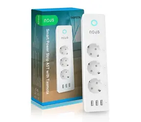 Nous A5T (Tasmota) / Inteligentny przedłużacz / 3 Schuko i 3 USB / WiFi