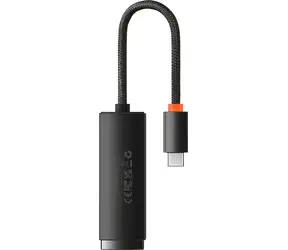 Adapter sieciowy Baseus WKQX000301 Lite Series USB-C (M) - RJ45 (F) czarny / 1000Mbps