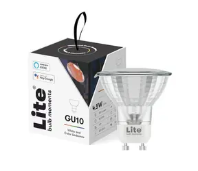 Żarówka Lite Moments Inteligentna żarówka - GU10 / RGB / 4,5W / 2700K / GU10 / Google Home / Alexa