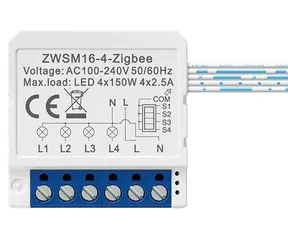 Avatto ZWSM16-W4 biały / Inteligentny przełącznik / 4 kanały / ZigBee