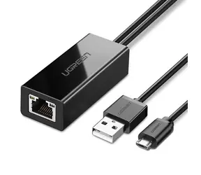 Adapter Ethernet Ugreen do TV Stick / kabel 1m / RJ45 / USB-A, micro USB / do Chromecasta i Micro TV Stick