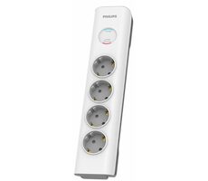 Philips SPN7040WA/58 biały / Ochrona przeciwprzepięciowa / 4 gniazda / 2m