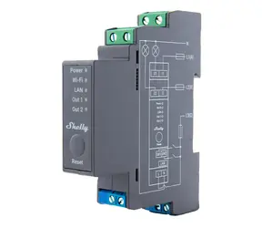 Shelly Pro 2 szary / Inteligentny przełącznik / 2 kanały / BT 4.2 / WiFi