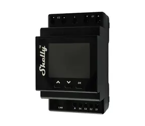 Shelly Pro Dual Cover PM czarna / Inteligentny panel sterowania z pomiarem zużycia / BT 4.2 / WiFi