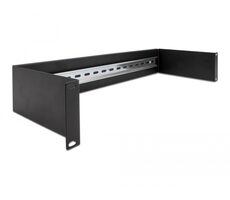 Panel szynowy DeLock 2U 19", czarny