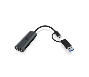 Icy Box IB-LAN301-C3 czarny / Adapter sieciowy USB / 2.5GLAN / USB 3.2 Gen 1