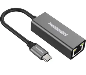 Adapter PremiumCord USB-C na złącze Gigabit 10/100/1000Mbps / RJ45